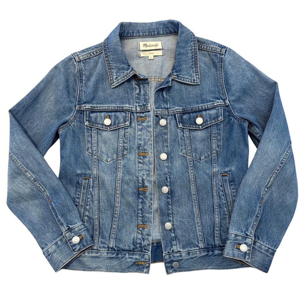 Madewell Classic Denim Jean Jacket Medium Wash Cotton Women's Size Small
